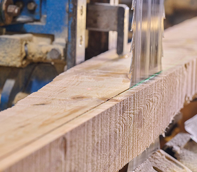 Sawing operation at the Husky Lumber mill